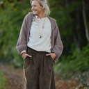 Jupe culotte Margot velours côtelé stretch chocolat