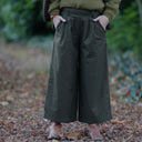 Jupe culotte Margot sergé de coton vert anglais
