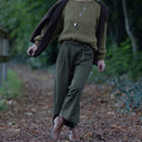 Jupe culotte Margot sergé de coton vert anglais