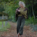 Jupe culotte Margot sergé de coton vert anglais
