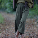 Jupe culotte Margot sergé de coton vert anglais
