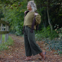 Jupe culotte Margot sergé de coton vert anglais