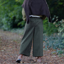 Jupe culotte Margot sergé de coton vert anglais