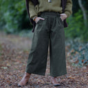 Jupe culotte Margot sergé de coton vert anglais