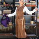 Robe Pauline — Velours côtelé camel