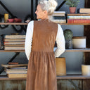 Robe Pauline — Velours côtelé camel