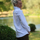 Blouse Émilie – Coton lavé plumetis blanc cassé