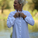 Blouse Émilie – Coton lavé plumetis blanc cassé
