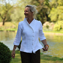 Dorine quadruple gaze de coton coton blanche