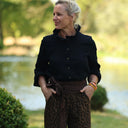 Blouse Émilie – Double gaze de coton noir