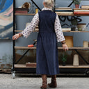 Robe Pauline — Velours côtelé marine