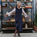 Robe Pauline — Velours côtelé marine