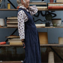 Robe Pauline — Velours côtelé marine