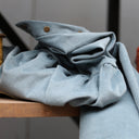 Robe Pauline — Velours milleraies bleu nuage