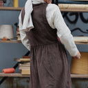 Robe Pauline — Velours côtelé chocolat