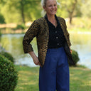 Blouse Lueur — Double gaze de coton brodée noire
