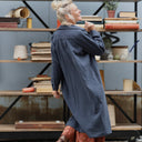 Robe Reine — Lin stone wash marine