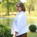 Dorine quadruple gaze de coton coton blanche