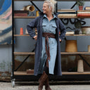 Robe Reine — Lin stone wash marine