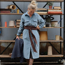 Robe Reine — Velours milleraie bleu nuage