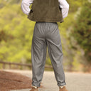 Pantalon Brieuc coton sergé tailleur gris perle
