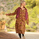 Robe Reine — Toile de coton jardin d'anis