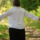Blouse Émilie – Coton lavé plumetis blanc cassé