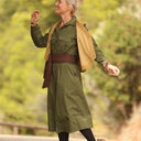 Robe Reine — Toile de coton vert sous-bois