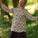 Blouse Émilie – Coton imprimé Fleurs nomades