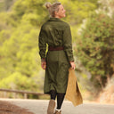 Robe Reine — Toile de coton vert sous-bois