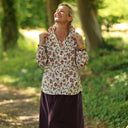 Blouse Émilie – Coton imprimé Fleurs nomades