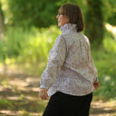 Blouse Émilie – Coton imprimé Dentelle épicée