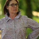 Blouse Émilie – Coton imprimé Dentelle épicée