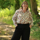 Blouse Émilie – Coton imprimé Fleurs nomades