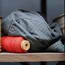 Robe Perrine — Flanelle de coton carreaux grisés