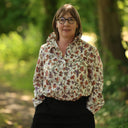 Blouse Émilie – Coton imprimé Fleurs nomades
