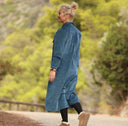 Robe Reine — Velours côtelé bleu officier