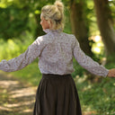 Blouse Émilie – Coton imprimé Dentelle épicée
