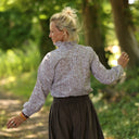 Blouse Émilie – Coton imprimé Dentelle épicée