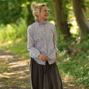 Blouse Émilie – Coton imprimé Dentelle épicée