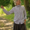 Blouse Émilie – Coton imprimé Dentelle épicée
