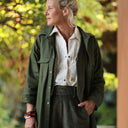 Robe Reine — Toile de coton vert sous-bois