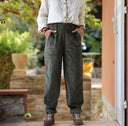Pantalon Brieuc velours côtelé kaki