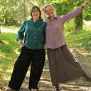 Blouse Émilie – Double gaze de coton prune givrée