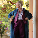 Robe Reine — Velours côtelé bleu officier