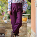 Pantalon Brieuc sergé tailleur bordeaux