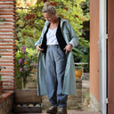 Robe Reine — Velours côtelé vert d'eau