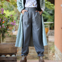 Pantalon Brieuc coton sergé tailleur gris perle