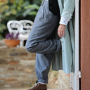 Pantalon Brieuc coton sergé tailleur gris perle