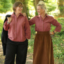 Blouse Lueur — Seersucker figue-noisette